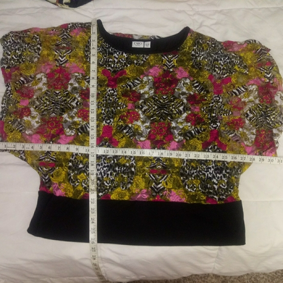 Cato Top Size 26/28W Dolman Floral Zebra Print - Picture 10 of 10